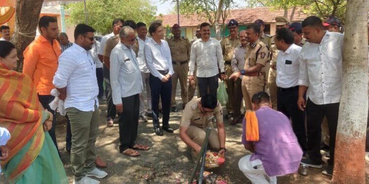 नेरी पोलीस दूरक्षेत्राची होणार नवीन इमारत ; एसपींनी केले जागेचे भूमिपूजन
