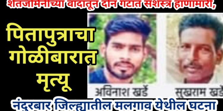 शेतजमिनीच्या वादातून दोन गटात सशस्त्र हाणामारी, पितापुत्राचा गोळीबारात मृत्यू
