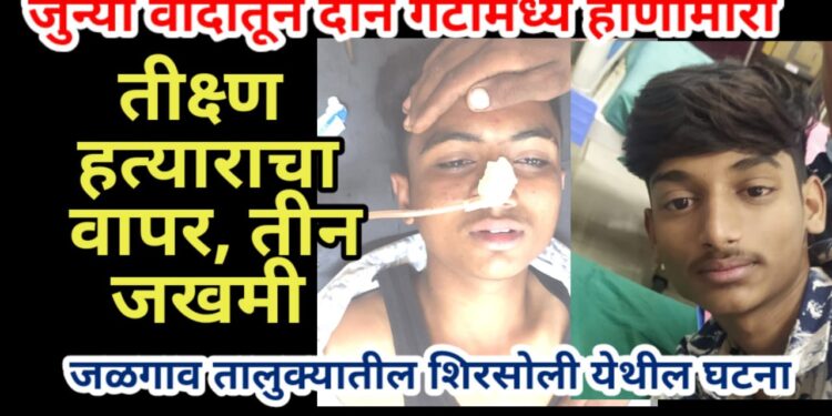 जुन्या वादातून दोन गटांमध्ये हाणामारी ; तीक्ष्ण हत्याराचा वापर, तीन जखमी