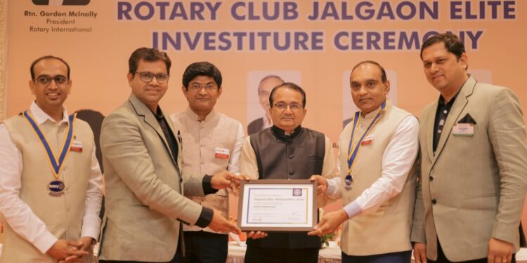 रोटरी क्लब ऑफ जळगाव इलाइटचे पदग्रहण, अध्यक्षपदी अजित महाजन