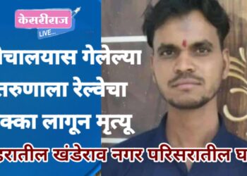 शौचालयास गेलेल्या तरुणाला रेल्वेचा धक्का लागून मृत्यू