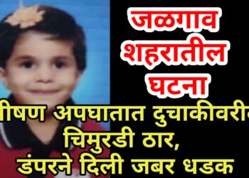 भीषण अपघातात दुचाकीवरील चिमुरडी ठार, डंपरने दिली जबर धडक