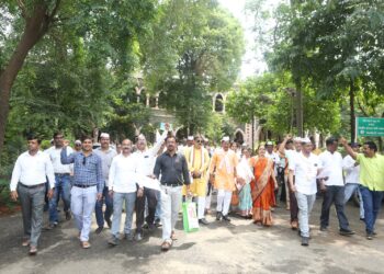 भारत पेन्शन यात्रेने जळगावकरांचे लक्ष वेधले