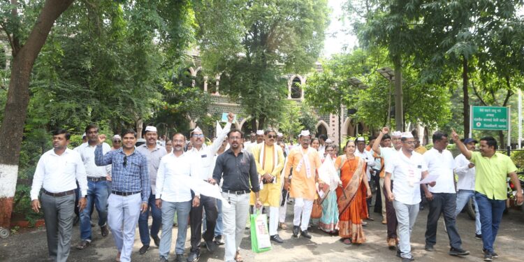 भारत पेन्शन यात्रेने जळगावकरांचे लक्ष वेधले