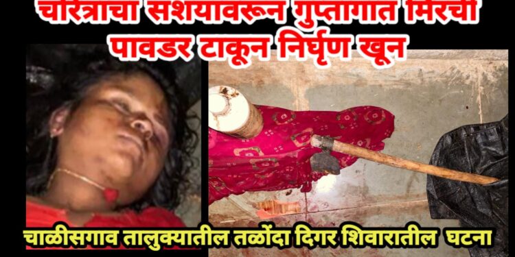 चरित्राचा संशयावरून निर्घृण खून