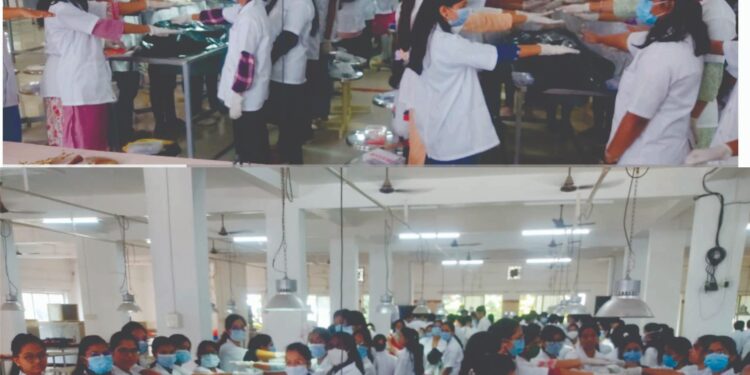 डॉ.उल्हास पाटील वैद्यकीय महाविद्यालयातील प्रथम वर्षाच्या विद्यार्थ्यांनी डिसेक्शनपूर्वी घेतली शपथ