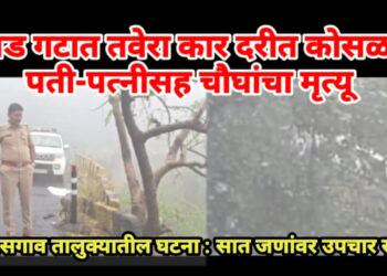 कन्नड घाटात तवेरा कार दरीत कोसळली, पती-पत्नीसह चौघांचा मृत्यू