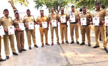 यशस्वीपणे गुन्ह्यांची उकल केल्याबद्दल एलसीबीचा आयजींच्या हस्ते सन्मान