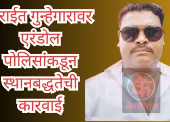 सराईत गुन्हेगारावर एरंडोल पोलिसांकडून स्थानबद्धतेची कारवाई