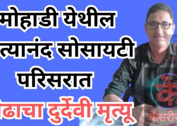 मोहाडी येथील नित्यानंद सोसायटी परिसरात प्रौढाचा दुर्देवी मृत्यू 