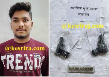 दोन पिस्तूल, जिवंत काडतुसांसह तरुणाला घेतले ताब्यात