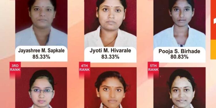 गोदावरी कॉलेज ऑफ नर्सिंग महाविद्यालयाचे यश