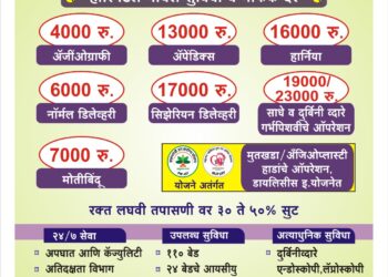 गिरीष महाजन फाऊंडेशन,न्यू रुबीस्टार हॉस्पिटलतर्फे १५ जानेवारीपासून आरोग्य तपासणी शिबिर