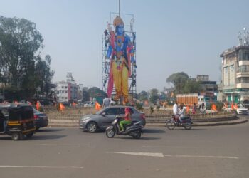 प्रभु श्रीराम प्राणप्रतिष्ठा सोहळ्यानिमित्त जैन इरिगेशनतर्फे चौक, उद्यानांमध्ये सजावट व रोषणाई