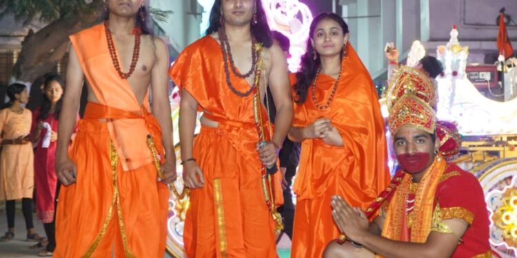 रामज्योतींनी गोदावरी नर्सिंग महाविद्यालयाचा परिसर राममय