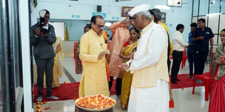 डॉ. उल्हास पाटील वैद्यकीय महाविद्यालयाच्या अन्नपूर्णालयम्मध्ये प्रभू रामचंद्राचे पूजन 