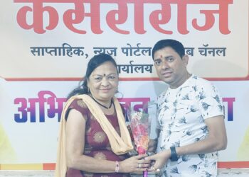 ‘पैशावाली ताई’ विद्या भाटिया यांची “केसरीराज”ला सस्नेह भेट