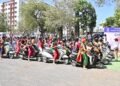 महिलांच्या हेल्मेट बाईक रॅलीने शहरात वेधून घेतले लाख