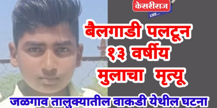 बैलगाडी पलटून दबल्याने १३ वर्षीय मुलाचा करुण अंत