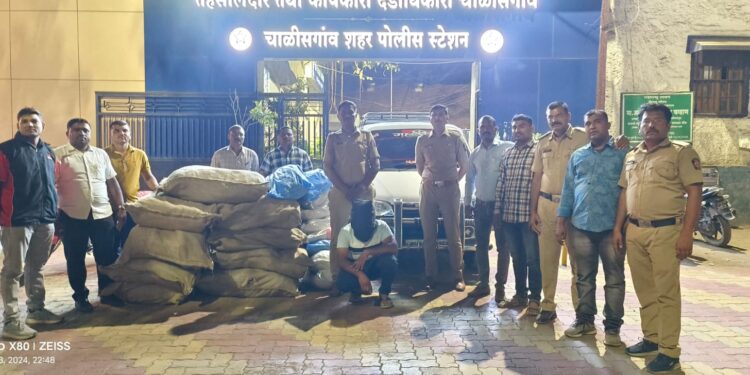 चाळीसगाव शहरातून प्रतिबंधित गुटख्यासह कार जप्त