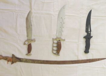 धारदार शस्त्र घेऊन नाचतानाचा व्हिडिओ व्हायरल : पोलिसांनी चौघांना केली अटक