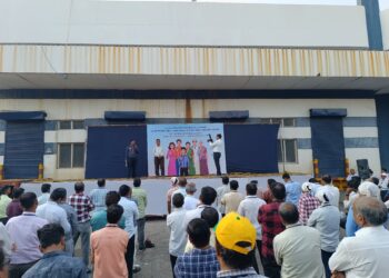 जैन इरीगेशन सिस्टिम येथे फूडपार्क, एनर्जी पार्कमध्ये मतदान जनजागृती