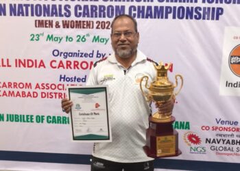 राष्ट्रीय कैरम स्पर्धेत जैन इरिगेशनच्या पुरुष संघाला उपविजेतेपद