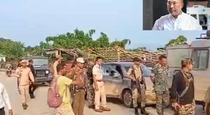 मणिपूरच्या मुख्यमंत्र्यांच्या ताफ्यावर अतिरेक्यांचा सशस्त्र हल्ला