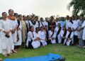 भाजपा महिला मोर्चातर्फे योग साधनेद्वारे योग दिन साजरा
