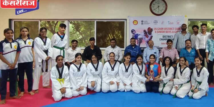जिल्हास्तरीय तायक्वांडो स्पर्धेत जैन स्पोर्टस अकॅडमी प्रथम विजेते