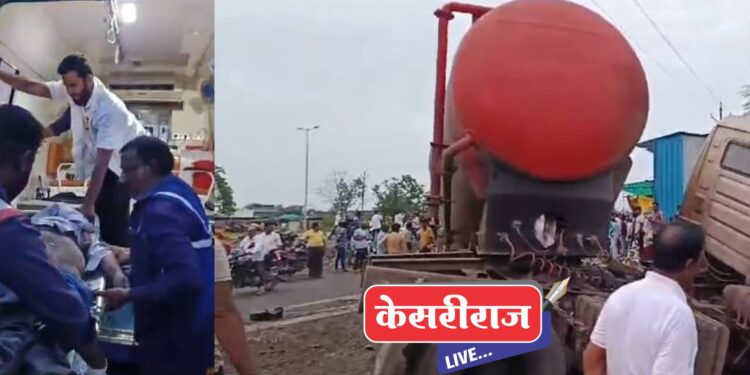 राष्ट्रीय महामार्गावर भीषण अपघातात सिमेंट टँकरने वृद्धाला चिरडले