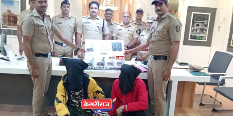 कोयता, ५ गावठी कट्टे, काडतूसांसह छत्रपती संभाजी नगरच्या दोघांना शिताफिने अटक