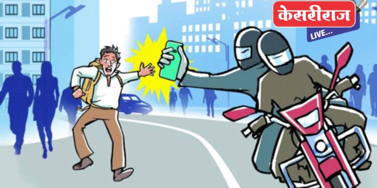 हाताला झटका देऊन अज्ञात चोरटयांनी मोबाईल लांबविला