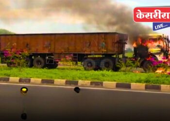 थरार : राष्ट्रीय महामार्गावर ट्रक पेटला !