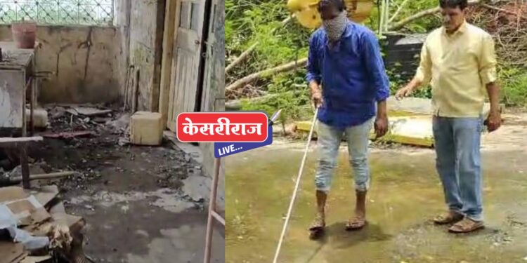 म्हसावद प्राथमिक आरोग्य केंद्राच्या जीर्ण इमारतींमुळे सर्वत्र गळती