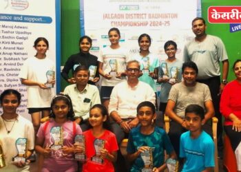 जळगाव जिल्हा बॅडमिंटन निवड व अजिंक्यपद स्पर्धेत शुभम पाटील ला तिहेरी मुकुट