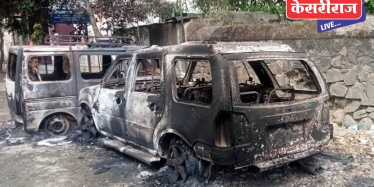 भुसावळातील दुहेरी हत्याकांडातील संशयीत बंटी पथरोडच्या दोन वाहनांना अज्ञातांनी पेटवले