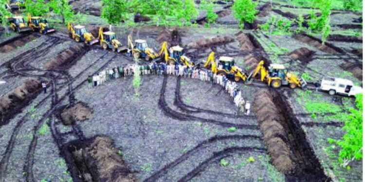 वनविभागाची धडक कारवाई : उनपदेव शिवारातील अनधिकृत अतिक्रमणे काढली