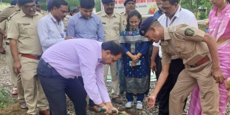 आदिवासी विकास प्रकल्प, वन विभाग यांच्यातर्फे वृक्ष रोपण