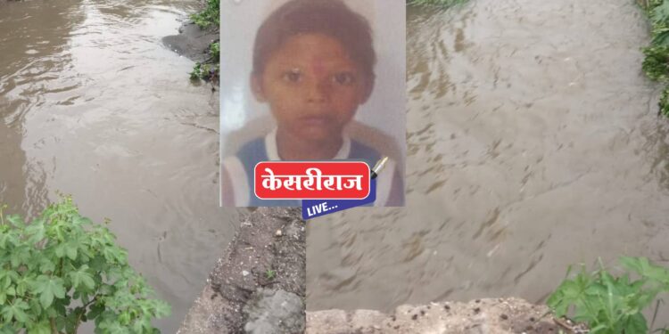 हृदयद्रावक : नाल्यात चेंडू काढायला गेलेला बालक वाहून गेला..!