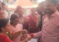 आमदार किशोर पाटील यांना वैशालीताई सूर्यवंशी यांनी बांधली राखी