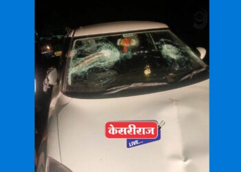 रस्त्यात झाड टाकून कारच्या काचा फोडत जबरी लुटीचा प्रयत्न : दोघे थोडक्यात बचावले