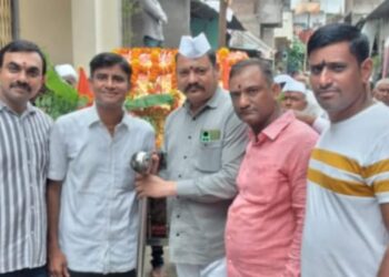 संत सावता माळी पुण्यतिथीनिमित्त सवाद्य मिरवणूक