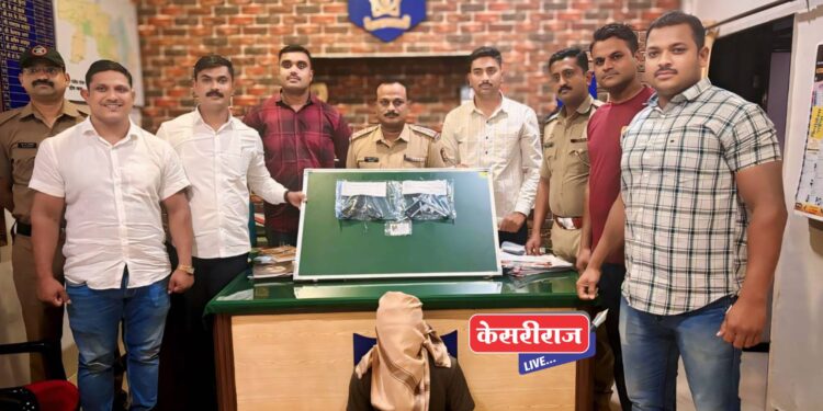 मध्यप्रदेशातील गुन्हेगाराकडून दोन गावठी कट्ट्यांसह काडतूस जप्त