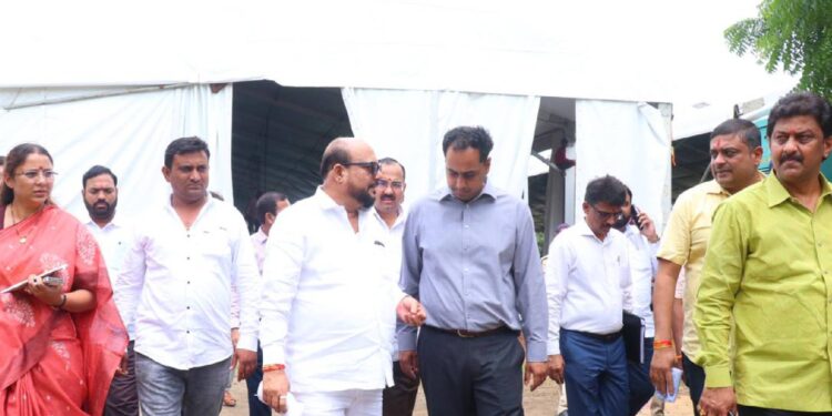 मुख्यमंत्र्यांच्या सभेची सागरपार्कवर जय्यत तयारी