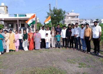 शंकरराव नगर, सुनील नगर परिसरात स्वातंत्र्य दिन उत्साहात साजरा