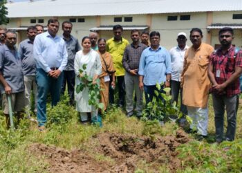 महाराष्ट्र राज्य वखार महामंडळाच्या शासकीय गोदाम परिसरात वृक्षारोपण