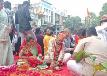 जळगावचा राजा श्री गणेशाचे पाटपूजन, मंडप सोहळा भाविकांच्या उत्साहात