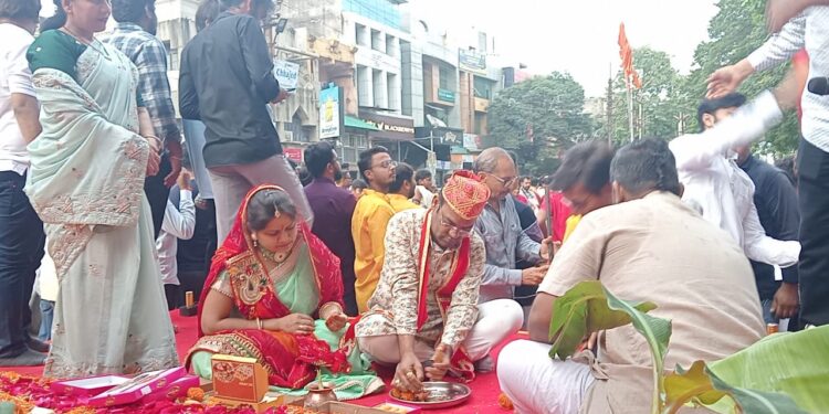 जळगावचा राजा श्री गणेशाचे पाटपूजन, मंडप सोहळा भाविकांच्या उत्साहात