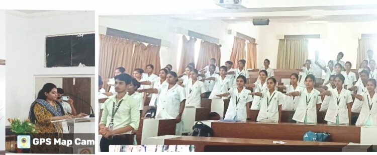 गोदावरी नर्सिंग महाविद्यालयातर्फे नशा मुक्त अभियानाची शपथ ग्रहण